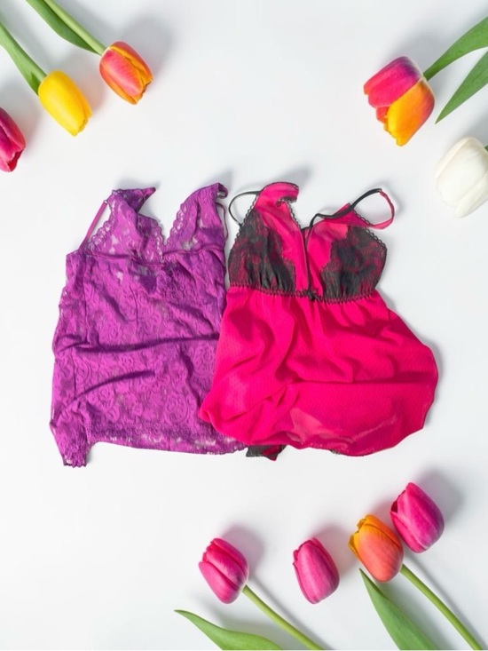 Victoria's Secret Other - Seductivewear by Cinema & Victoria Secret Baby-dolls Pink/ Purple Women's Sz L